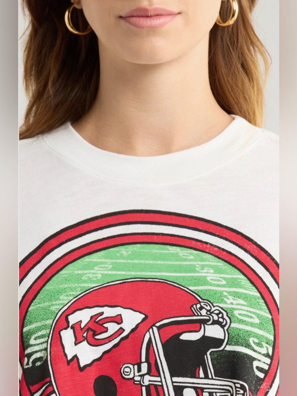 Junk Food Clothing Kansas City Chiefs Graphic Cropped Tee - Picture 4 of 6